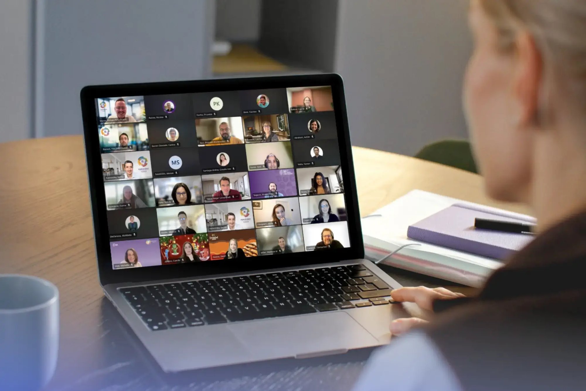 group of people during online workshop